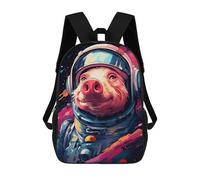 sinyumoney Mochila Escolar Impresa En 3D 17inch Pig Astronaut Space Suit-8 Mochila Infantil Mochila Escolar Linda Mochila De Moda Casual Para Niños Y Niñas