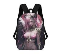 sinyumoney Mochila Escolar Impresa En 3D 17inch Pink Anime Girl Mochila Infantil Mochila Escolar Linda Mochila De Moda Casual Para Niños Y Niñas