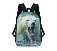 sinyumoney Mochila Escolar Impresa En 3D 17inch Polar Bear Watercolor Mochila Infantil Mochila Escolar Linda Mochila De Moda Casual Para Niños Y Niñas