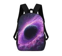 sinyumoney Mochila Escolar Impresa En 3D 17inch Purple Space Galaxy with Planet Mochila Infantil Mochila Escolar Linda Mochila De Moda Casual Para Niños Y Niñas