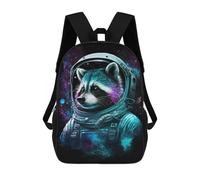 sinyumoney Mochila Escolar Impresa En 3D 17inch Raccoon Astronaut Space Art Print-2 Mochila Infantil Mochila Escolar Linda Mochila De Moda Casual Para Niños Y Niñas