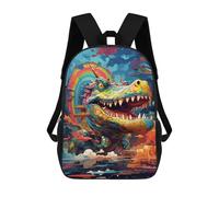 sinyumoney Mochila Escolar Impresa En 3D 17inch Rainbow Dragon Cityscape Mochila Infantil Mochila Escolar Linda Mochila De Moda Casual Para Niños Y Niñas