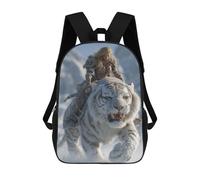 sinyumoney Mochila Escolar Impresa En 3D 17inch Snowy Tiger Adventure Mochila Infantil Mochila Escolar Linda Mochila De Moda Casual Para Niños Y Niñas