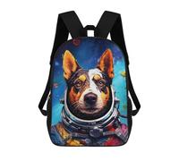 sinyumoney Mochila Escolar Impresa En 3D 17inch Space Dog Explorer-14 Mochila Infantil Mochila Escolar Linda Mochila De Moda Casual Para Niños Y Niñas