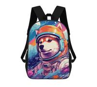 sinyumoney Mochila Escolar Impresa En 3D 17inch Space Dog Explorer-177 Mochila Infantil Mochila Escolar Linda Mochila De Moda Casual Para Niños Y Niñas