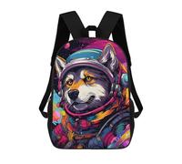 sinyumoney Mochila Escolar Impresa En 3D 17inch Space Dog Explorer-23 Mochila Infantil Mochila Escolar Linda Mochila De Moda Casual Para Niños Y Niñas