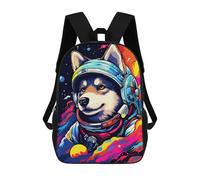 sinyumoney Mochila Escolar Impresa En 3D 17inch Space Dog Explorer-90 Mochila Infantil Mochila Escolar Linda Mochila De Moda Casual Para Niños Y Niñas