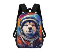 sinyumoney Mochila Escolar Impresa En 3D 17inch Space Dog Explorer-92 Mochila Infantil Mochila Escolar Linda Mochila De Moda Casual Para Niños Y Niñas