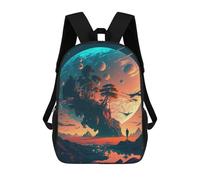 sinyumoney Mochila Escolar Impresa En 3D 17inch Space Of Tree Mochila Infantil Mochila Escolar Linda Mochila De Moda Casual Para Niños Y Niñas