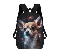 sinyumoney Mochila Escolar Impresa En 3D 17inch Space Pup Cute Chihuahua in Galaxy Mochila Infantil Mochila Escolar Linda Mochila De Moda Casual Para Niños Y Niñas