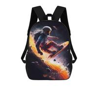 sinyumoney Mochila Escolar Impresa En 3D 17inch Space Snowboarding Adventure Mochila Infantil Mochila Escolar Linda Mochila De Moda Casual Para Niños Y Niñas