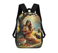 sinyumoney Mochila Escolar Impresa En 3D 17inch Strawberry Forest Fantasy Mochila Infantil Mochila Escolar Linda Mochila De Moda Casual Para Niños Y Niñas
