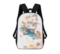 sinyumoney Mochila Escolar Impresa En 3D 17inch Teddy Bear Skateboard Art Print-2 Mochila Infantil Mochila Escolar Linda Mochila De Moda Casual Para Niños Y Niñas