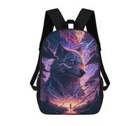 sinyumoney Mochila Escolar Impresa En 3D 17inch Thundering Wolf Majesty -3 Mochila Infantil Mochila Escolar Linda Mochila De Moda Casual Para Niños Y Niñas