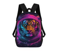 sinyumoney Mochila Escolar Impresa En 3D 17inch Tiger Astronaut Helmet Art Print Mochila Infantil Mochila Escolar Linda Mochila De Moda Casual Para Niños Y Niñas