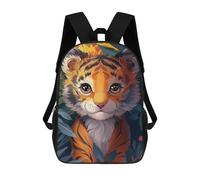sinyumoney Mochila Escolar Impresa En 3D 17inch Tiger Cub Jungle Adventure Mochila Infantil Mochila Escolar Linda Mochila De Moda Casual Para Niños Y Niñas
