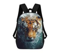 sinyumoney Mochila Escolar Impresa En 3D 17inch Tiger in Water Painting Mochila Infantil Mochila Escolar Linda Mochila De Moda Casual Para Niños Y Niñas