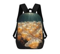 sinyumoney Mochila Escolar Impresa En 3D 17inch Underwater Jellyfish Bloom with Sun Rays Mochila Infantil Mochila Escolar Linda Mochila De Moda Casual Para Niños Y Niñas