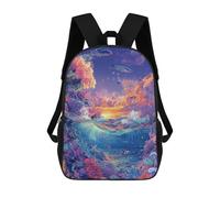 sinyumoney Mochila Escolar Impresa En 3D 17inch Underwater Paradise Coral Reef Bliss Mochila Infantil Mochila Escolar Linda Mochila De Moda Casual Para Niños Y Niñas