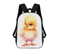 sinyumoney Mochila Escolar Impresa En 3D 17inch Watercolor Baby Chicken Mochila Infantil Mochila Escolar Linda Mochila De Moda Casual Para Niños Y Niñas