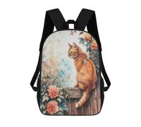 sinyumoney Mochila Escolar Impresa En 3D 17inch Watercolor Cat Painting Artwork Mochila Infantil Mochila Escolar Linda Mochila De Moda Casual Para Niños Y Niñas