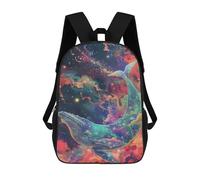 sinyumoney Mochila Escolar Impresa En 3D 17inch Whale in Cosmic Dreamscape Mochila Infantil Mochila Escolar Linda Mochila De Moda Casual Para Niños Y Niñas