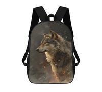 sinyumoney Mochila Escolar Impresa En 3D 17inch Wild Wolf in Snowy Storm Mochila Infantil Mochila Escolar Linda Mochila De Moda Casual Para Niños Y Niñas
