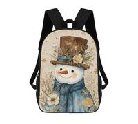 sinyumoney Mochila Escolar Impresa En 3D 17inch Winter Wonderland Snowman Art Print Mochila Infantil Mochila Escolar Linda Mochila De Moda Casual Para Niños Y Niñas