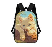 sinyumoney Mochila Escolar Impresa En 3D 17inch Wolf Dog Cute Forest Mochila Infantil Mochila Escolar Linda Mochila De Moda Casual Para Niños Y Niñas