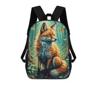 sinyumoney Mochila Escolar Impresa En 3D A Fox And Butterflies Mochila Infantil Mochila Escolar Linda Mochila Impermeable De Moda Informal Para Niños 17inch