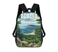 sinyumoney Mochila Escolar Impresa En 3D Acadia National Park Mochila Infantil Mochila Escolar Linda Mochila Impermeable De Moda Informal Para Niños 17inch