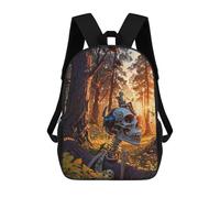 sinyumoney Mochila Escolar Impresa En 3D Android And Music Skull Mochila Infantil Mochila Escolar Linda Mochila Impermeable De Moda Informal Para Niños 17inch