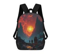 sinyumoney Mochila Escolar Impresa En 3D Astronaut on New Planet Mochila Infantil Mochila Escolar Linda Mochila Impermeable De Moda Informal Para Niños 17inch
