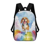 sinyumoney Mochila Escolar Impresa En 3D Beagle Rainbow Bridge Mochila Infantil Mochila Escolar Linda Mochila Impermeable De Moda Informal Para Niños 17inch