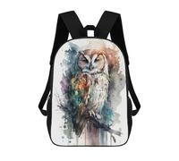 sinyumoney Mochila Escolar Impresa En 3D Bird Owl Watercolor Mochila Infantil Mochila Escolar Linda Mochila Impermeable De Moda Informal Para Niños 17inch