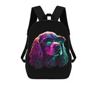 sinyumoney Mochila Escolar Impresa En 3D Cocker Spaniel Mochila Infantil Mochila Escolar Linda Mochila Impermeable De Moda Informal Para Niños 17inch