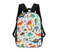 sinyumoney Mochila Escolar Impresa En 3D Colorful Dinosaur Pattern Illustration Mochila Infantil Mochila Escolar Linda Mochila Impermeable De Moda Informal Para Niños 17inch
