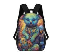 sinyumoney Mochila Escolar Impresa En 3D Colorful Koala in Fantasy Forest Mochila Infantil Mochila Escolar Linda Mochila Impermeable De Moda Informal Para Niños 17inch