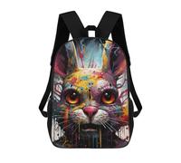 sinyumoney Mochila Escolar Impresa En 3D Colorful Rabbit Painting Mochila Infantil Mochila Escolar Linda Mochila Impermeable De Moda Informal Para Niños 17inch
