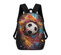 sinyumoney Mochila Escolar Impresa En 3D Colorful Soccer Ball Artwork -4 Mochila Infantil Mochila Escolar Linda Mochila Impermeable De Moda Informal Para Niños 17inch