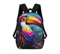 sinyumoney Mochila Escolar Impresa En 3D Colorful Toucan Illustration-1 Mochila Infantil Mochila Escolar Linda Mochila Impermeable De Moda Informal Para Niños 17inch