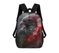 sinyumoney Mochila Escolar Impresa En 3D Dark Fiery Raven Mochila Infantil Mochila Escolar Linda Mochila Impermeable De Moda Informal Para Niños 17inch