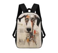 sinyumoney Mochila Escolar Impresa En 3D Dog Abstract Animal Art Mochila Infantil Mochila Escolar Linda Mochila Impermeable De Moda Informal Para Niños 17inch