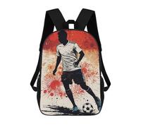 sinyumoney Mochila Escolar Impresa En 3D Dynamic Soccer Player Illustration Mochila Infantil Mochila Escolar Linda Mochila Impermeable De Moda Informal Para Niños 17inch