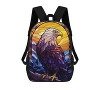 sinyumoney Mochila Escolar Impresa En 3D Eagle Stained Glass Mochila Infantil Mochila Escolar Linda Mochila Impermeable De Moda Informal Para Niños 17inch