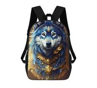 sinyumoney Mochila Escolar Impresa En 3D Fantasy Art Wolf Portrait Mochila Infantil Mochila Escolar Linda Mochila Impermeable De Moda Informal Para Niños 17inch