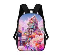 sinyumoney Mochila Escolar Impresa En 3D Fantasy Cityscape Vibrant Urban Dreamscape -2 Mochila Infantil Mochila Escolar Linda Mochila Impermeable De Moda Informal Para Niños 17inch