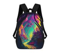 sinyumoney Mochila Escolar Impresa En 3D Fantasy World Forest Mochila Infantil Mochila Escolar Linda Mochila Impermeable De Moda Informal Para Niños 17inch