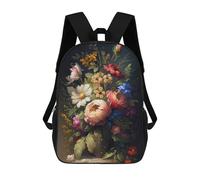 sinyumoney Mochila Escolar Impresa En 3D Flower Art Series Style 3 Mochila Infantil Mochila Escolar Linda Mochila Impermeable De Moda Informal Para Niños 17inch