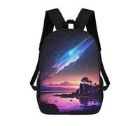 sinyumoney Mochila Escolar Impresa En 3D Galaxy Night Sky Landscape Mochila Infantil Mochila Escolar Linda Mochila Impermeable De Moda Informal Para Niños 17inch